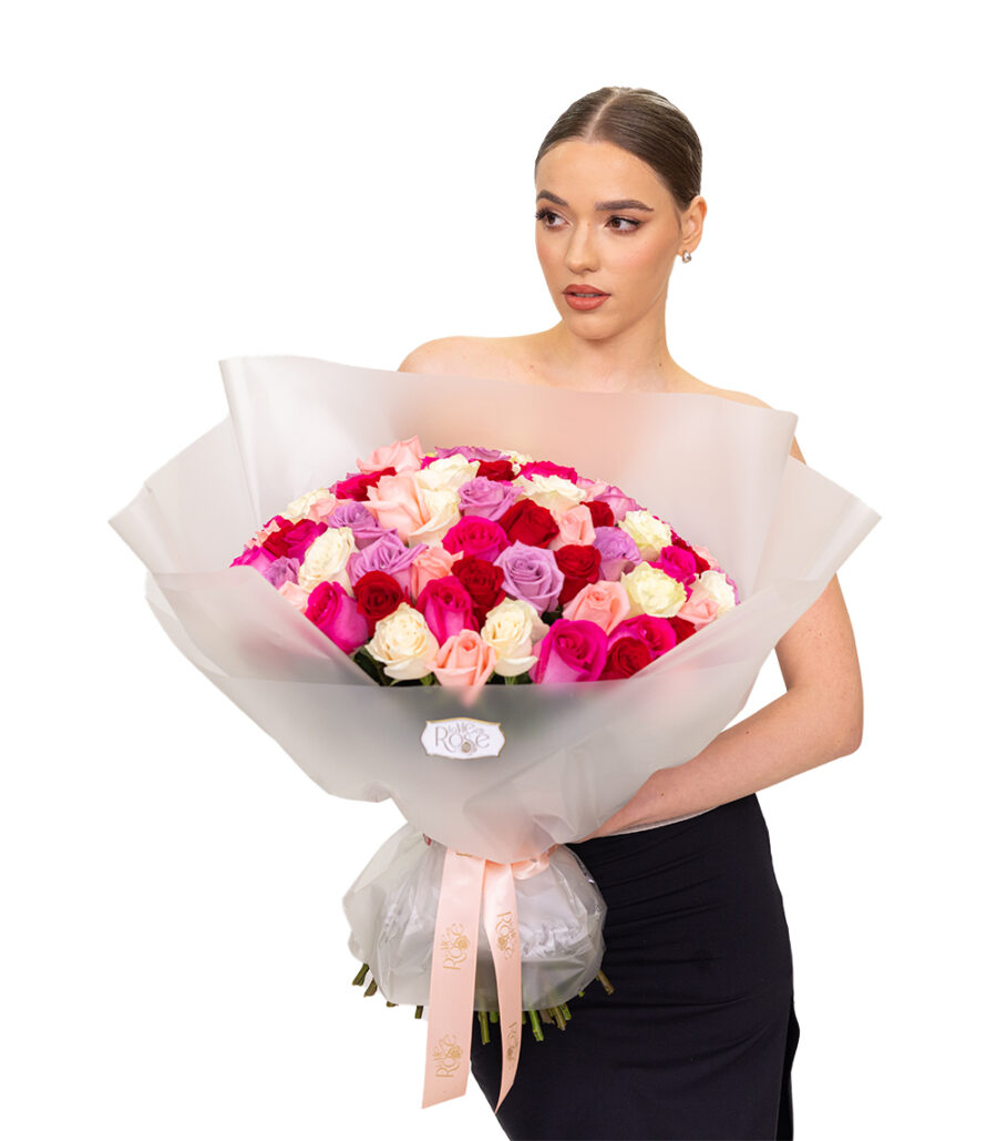 Bouquet of Colorful Roses - Image 3