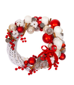 Christmas Table Arrangement - Natural Red