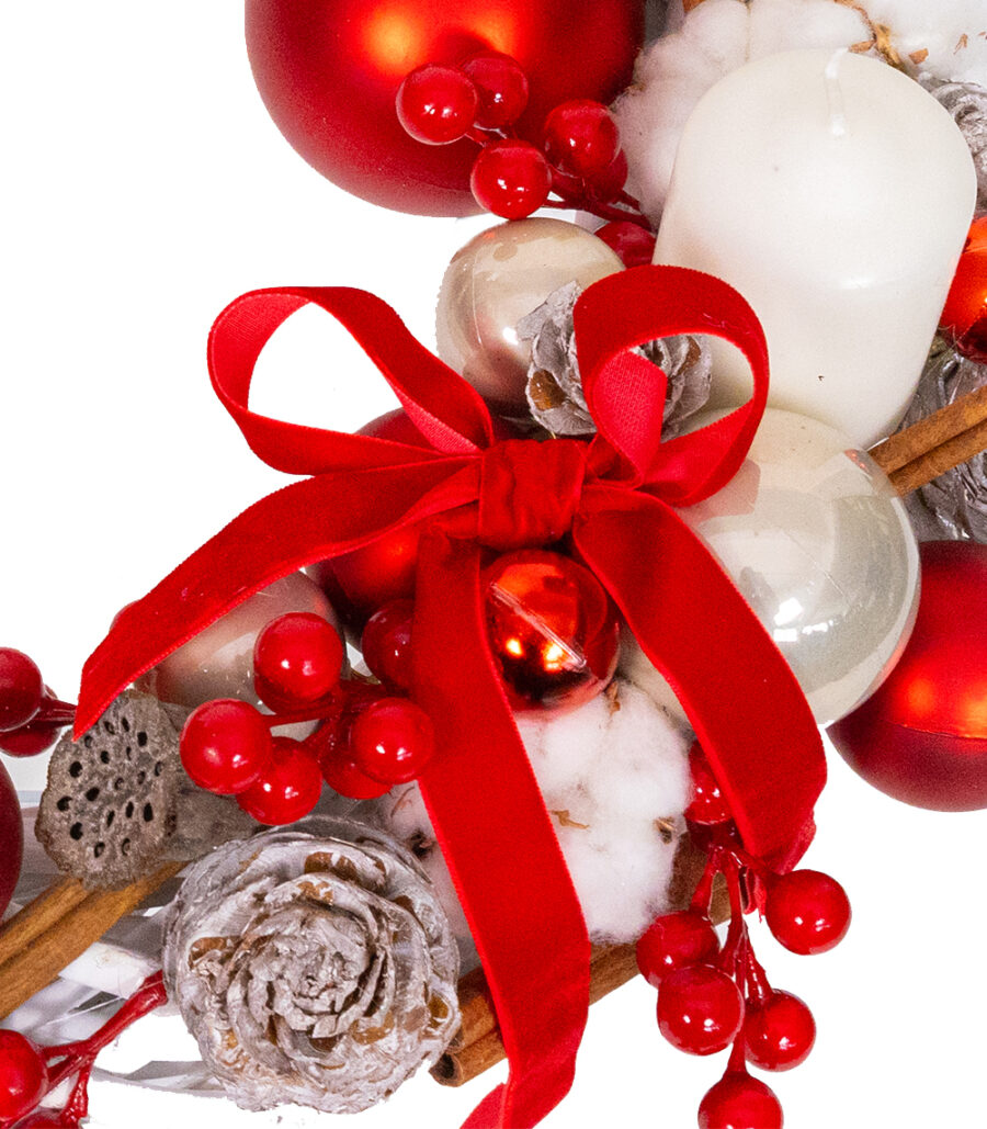 Christmas Table Arrangement - Natural Red - Image 3