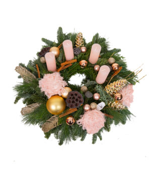 Pink Diafan Advent wreath