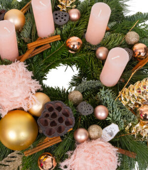 Pink Diafan Advent wreath - Image 2