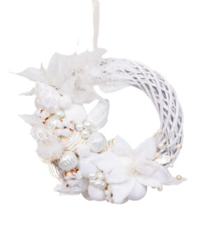 Christmas door wreath - All White