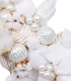Christmas door wreath - All White - Image 2