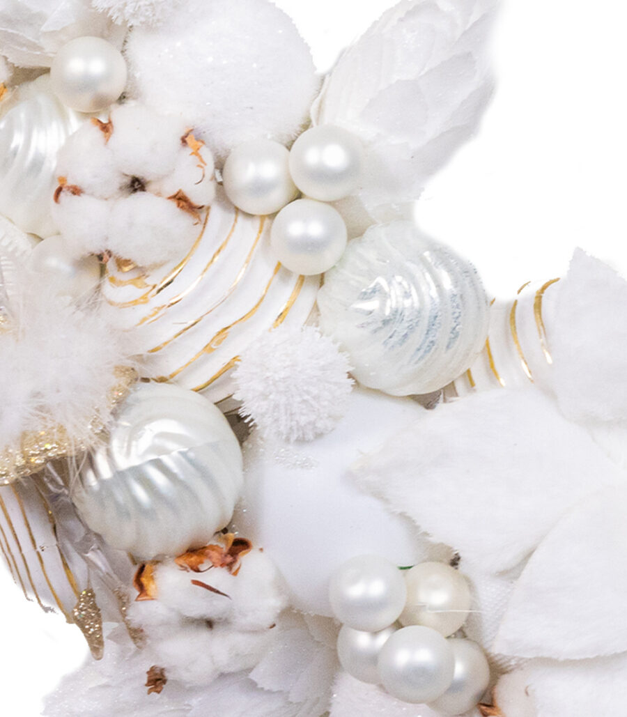 Christmas door wreath - All White - Image 2