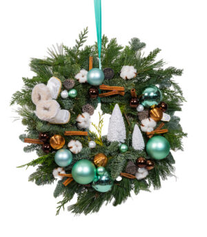 Brad and Pine wreath - Mint Blue