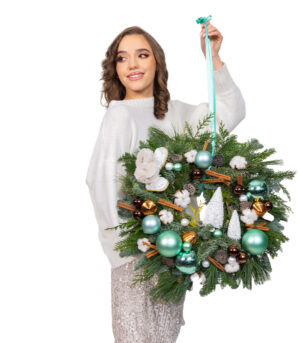 Brad and Pine wreath - Mint Blue - Image 3