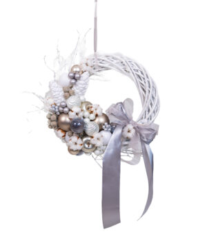 Christmas Door Wreath - Silver