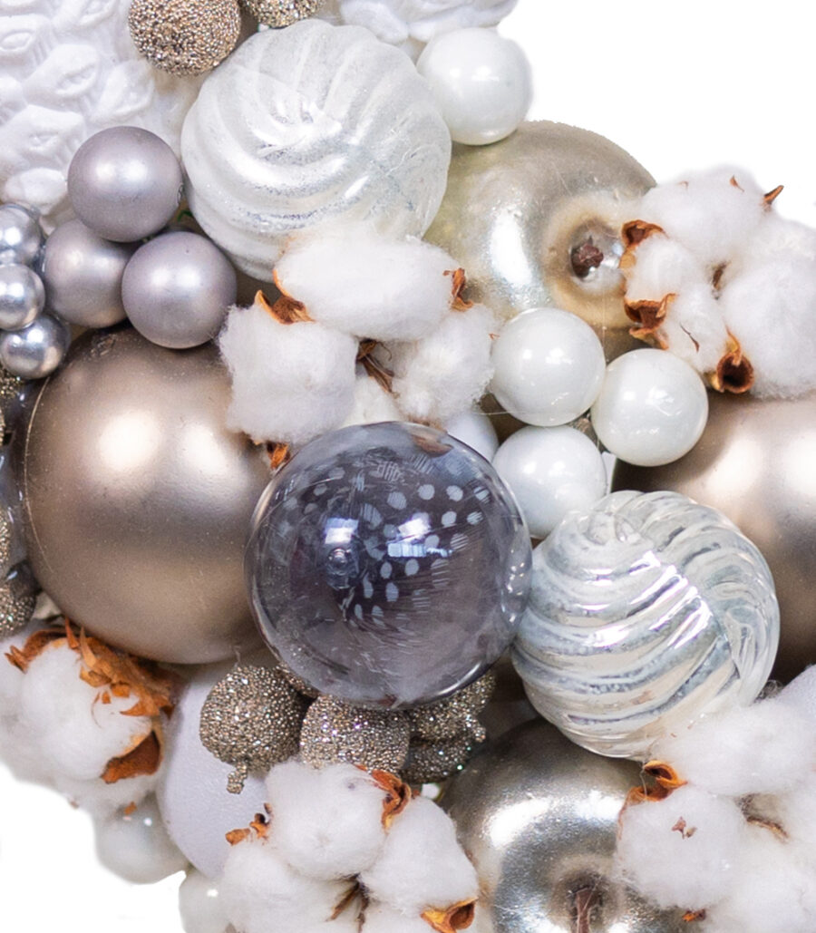 Christmas Door Wreath - Silver - Image 3