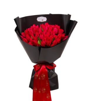 Bouquet of 51 Red Tulips