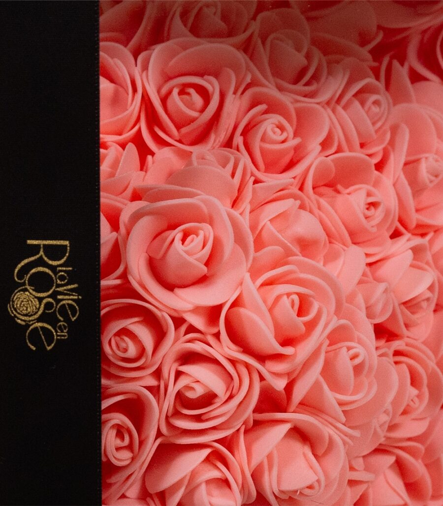 Pink Foam Roses Teddy Bear in Gift Box - Image 3