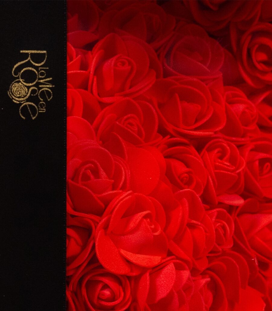 Red Foam Roses Teddy Bear in Gift Box - Image 3