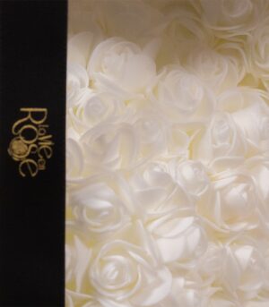 White Foam Roses Teddy Bear in Gift Box - Image 3