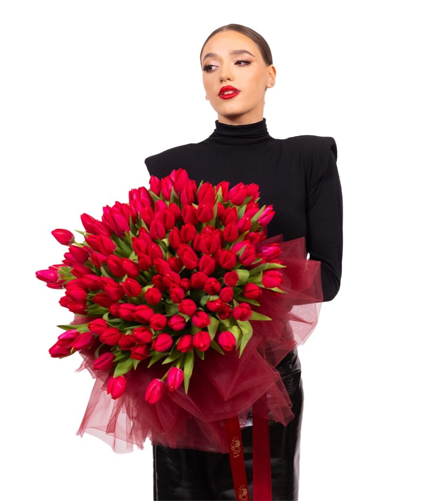 Bouquet of 151 Red Tulips - Image 3