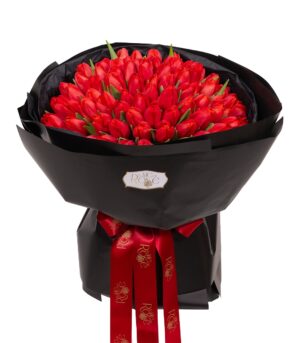 Bouquet 101 Red Tulips