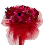 The Queen of My Heart red and pink mixed flower bouquet
