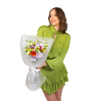 Bouquet of Colorful Freesias - Image 3