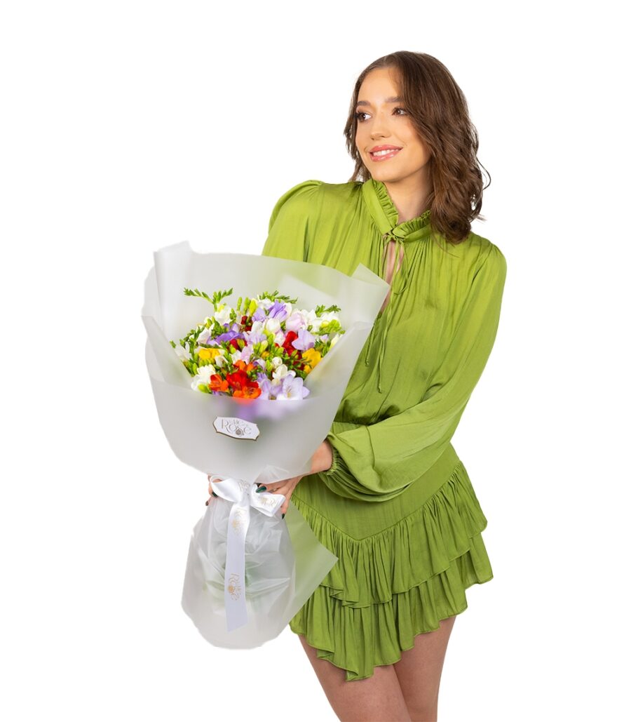 Bouquet of Colorful Freesias - Image 3