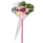 Wonderful in White giant pink and white mixed bouquet