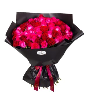 Bouquet of Red and Pink Roses