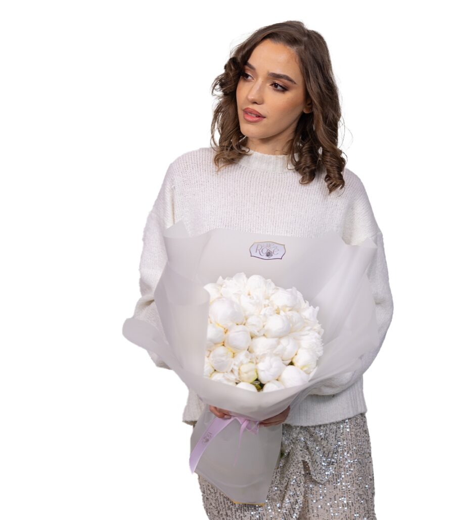 Bouquet of White Peonies - Image 2