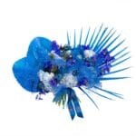 Blue Sapphire mixed flower bouquet with hydrangeas and delphinium