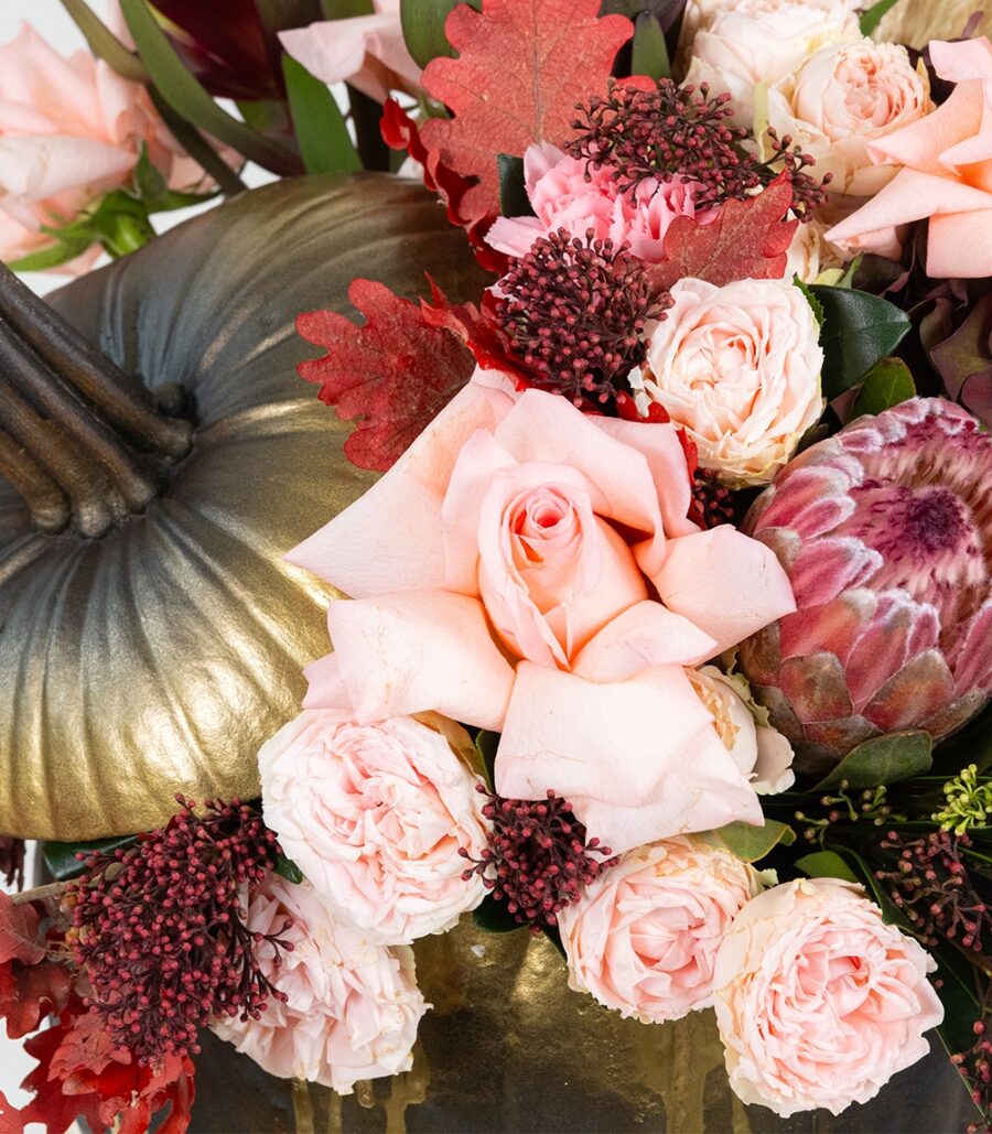 Floral arrangement in boho pumpkin - Image 3