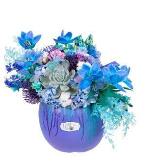 Customizable Pumpkin Shaped Flower Arrangement