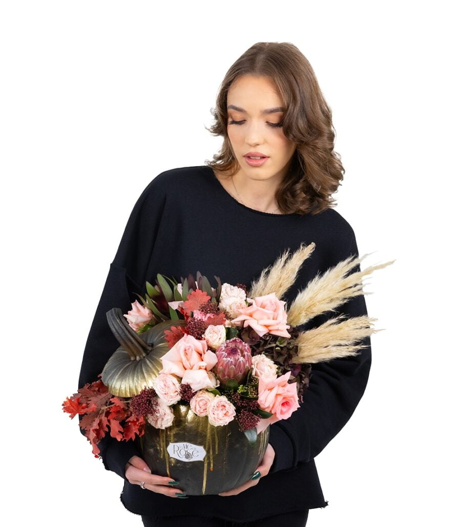 Floral arrangement in boho pumpkin - Image 2