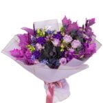 Autumn Extravaganza purple mixed flower bouquet