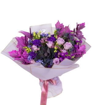 Purple Flowers Bouquet - Autumn Extravaganza