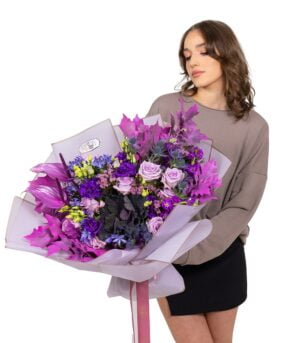 Purple Flowers Bouquet - Autumn Extravaganza - Image 2
