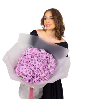 Purple Roses Bouquet - Image 2
