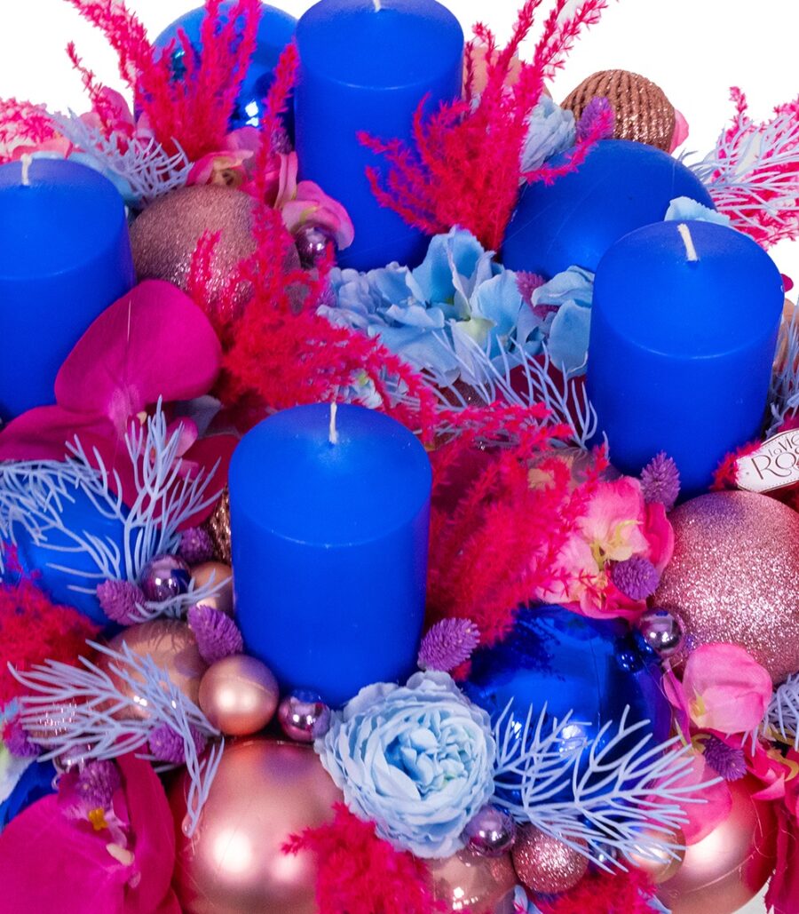 Christmas Table Arrangement - Electric Christmas - Image 3