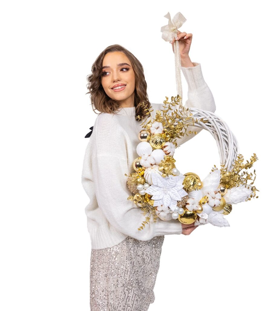 Christmas Door Wreath - Champagne Christmas - Image 3