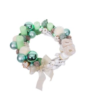 Christmas Wreath - Icy White and Mint Christmas Wreath