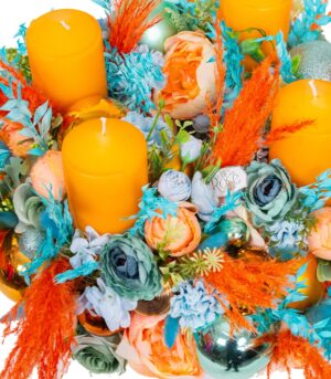 Christmas Table Arrangement - Colorful Christmas - Image 2