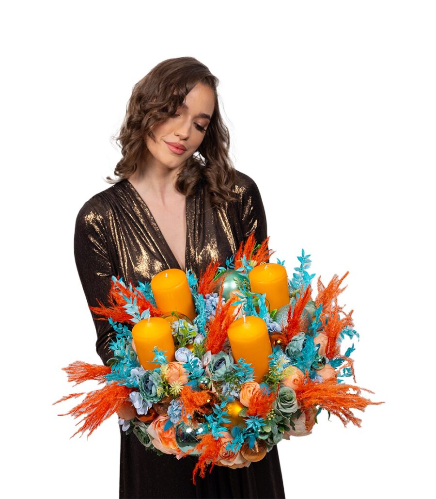 Christmas Table Arrangement - Colorful Christmas - Image 3